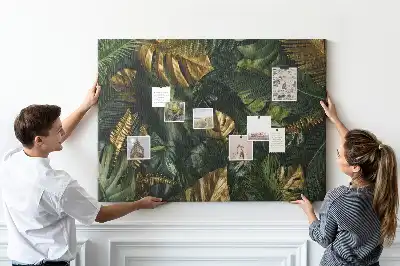 Tableau d’affichage en liège Feuilles jungle