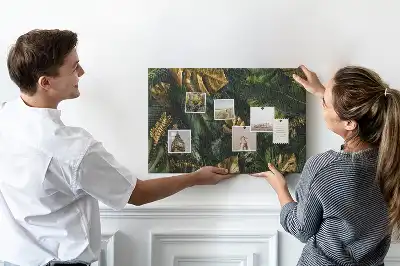 Tableau d’affichage en liège Feuilles jungle