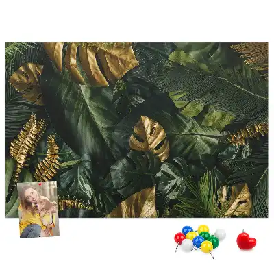 Tableau d’affichage en liège Feuilles jungle