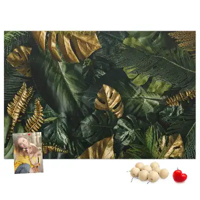 Tableau d’affichage en liège Feuilles jungle