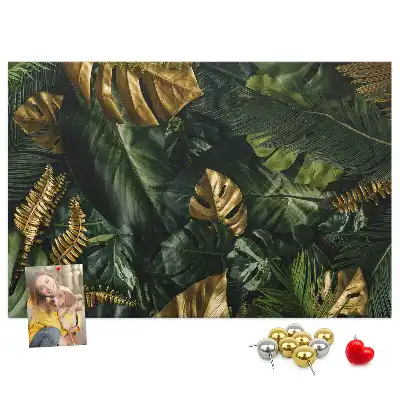Tableau d’affichage en liège Feuilles jungle