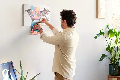 Tableau en liège déco Motif de briques du monde loft