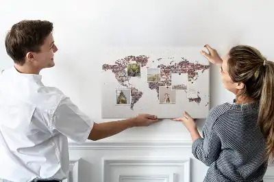 Tableau en liège déco Motif de briques du monde loft