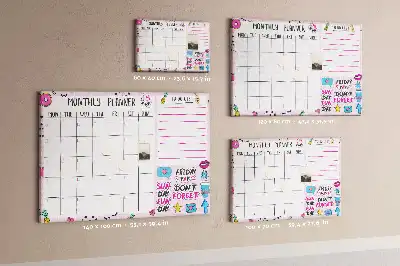Tableau d’affichage en liège Organisateur de trente jours