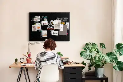 Tableau d’affichage en liège Carte du monde positive