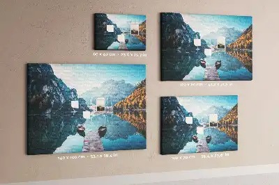 Tableau d’affichage en liège Bateaux sur le lac