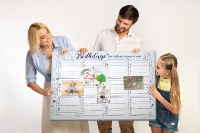 Tableau de liège Note d'anniversaire