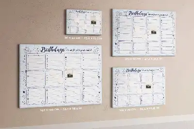 Tableau de liège Note d'anniversaire