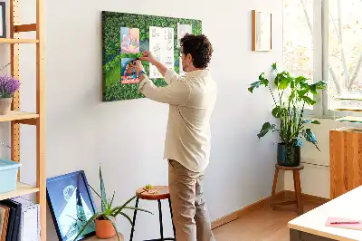 Tableau en liège déco Rivière dans la forêt