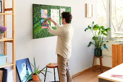 Tableau en liège déco Rivière dans la forêt
