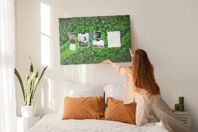 Tableau en liège déco Rivière dans la forêt