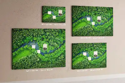 Tableau en liège déco Rivière dans la forêt