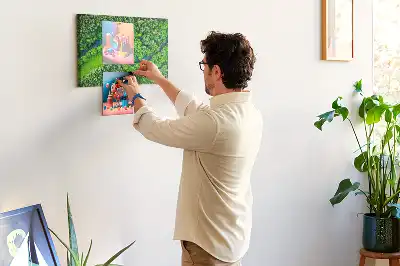 Tableau en liège déco Rivière dans la forêt