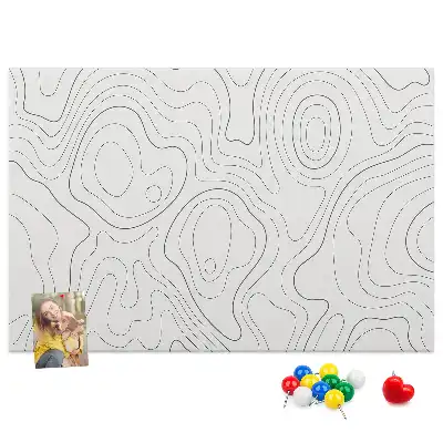 Tableau en liège décoratif avec motif taches d'encre artistiques