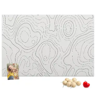 Tableau en liège décoratif avec motif taches d'encre artistiques