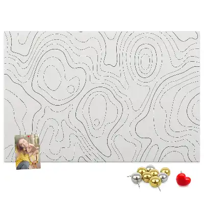 Tableau en liège décoratif avec motif taches d'encre artistiques