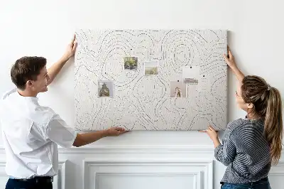 Tableau en liège décoratif avec motif taches d'encre artistiques