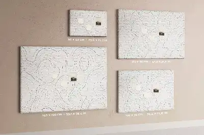 Tableau en liège décoratif avec motif taches d'encre artistiques