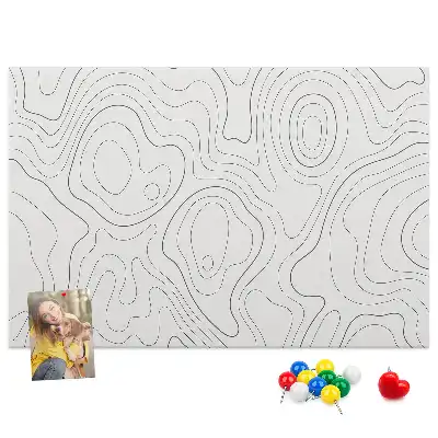 Tableau en liège décoratif avec motif taches d'encre artistiques