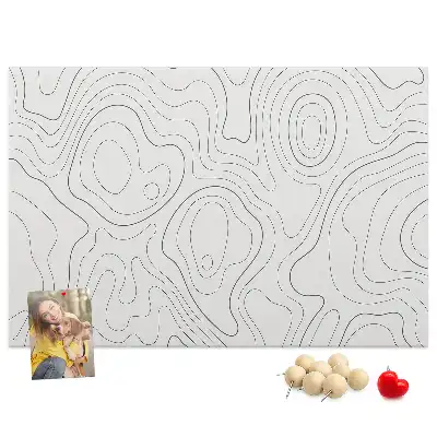 Tableau en liège décoratif avec motif taches d'encre artistiques