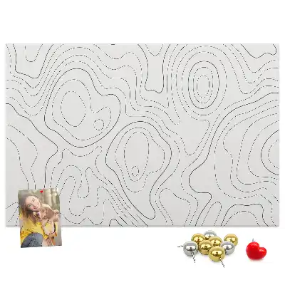 Tableau en liège décoratif avec motif taches d'encre artistiques