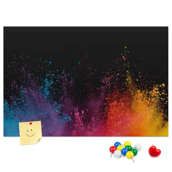 Tableau d’affichage en liège Explosion de couleurs