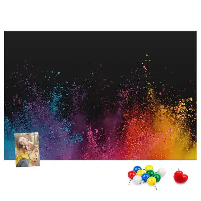 Tableau d’affichage en liège Explosion de couleurs