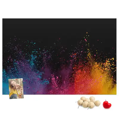 Tableau d’affichage en liège Explosion de couleurs