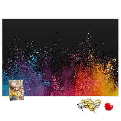 Tableau d’affichage en liège Explosion de couleurs