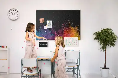 Tableau d’affichage en liège Explosion de couleurs