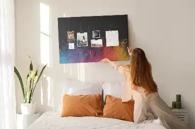Tableau d’affichage en liège Explosion de couleurs