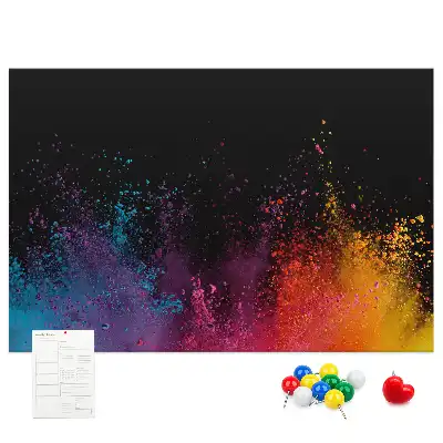 Tableau d’affichage en liège Explosion de couleurs