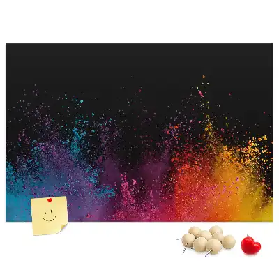 Tableau d’affichage en liège Explosion de couleurs