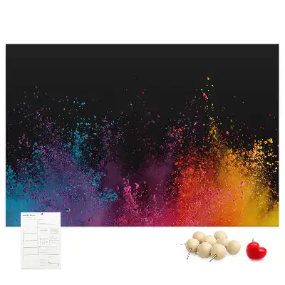 Tableau d’affichage en liège Explosion de couleurs