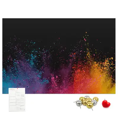 Tableau d’affichage en liège Explosion de couleurs