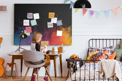 Tableau d’affichage en liège Explosion de couleurs