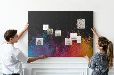 Tableau d’affichage en liège Explosion de couleurs