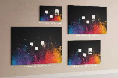Tableau d’affichage en liège Explosion de couleurs