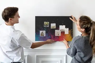 Tableau d’affichage en liège Explosion de couleurs