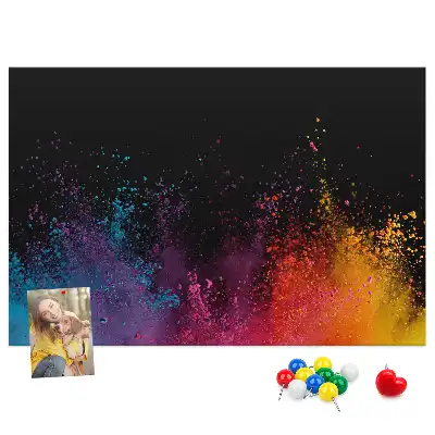Tableau d’affichage en liège Explosion de couleurs