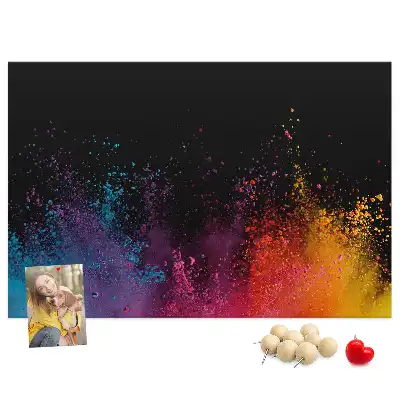 Tableau d’affichage en liège Explosion de couleurs