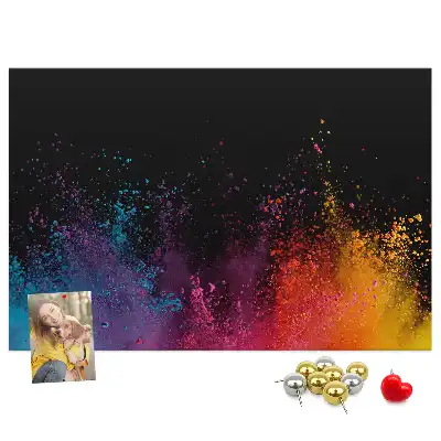 Tableau d’affichage en liège Explosion de couleurs
