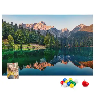 Tableau de liège Paysage de lac
