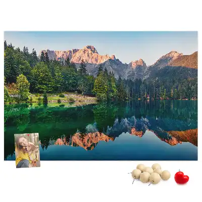 Tableau de liège Paysage de lac
