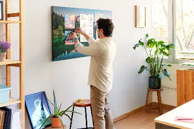 Tableau de liège Paysage de lac