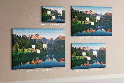 Tableau de liège Paysage de lac