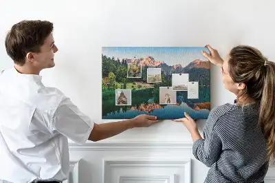 Tableau de liège Paysage de lac