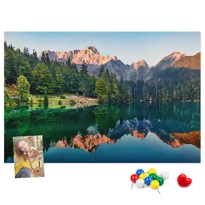 Tableau de liège Paysage de lac