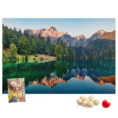 Tableau de liège Paysage de lac