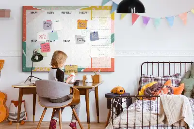 Tableau d’affichage en liège Planificateur de la semaine simple